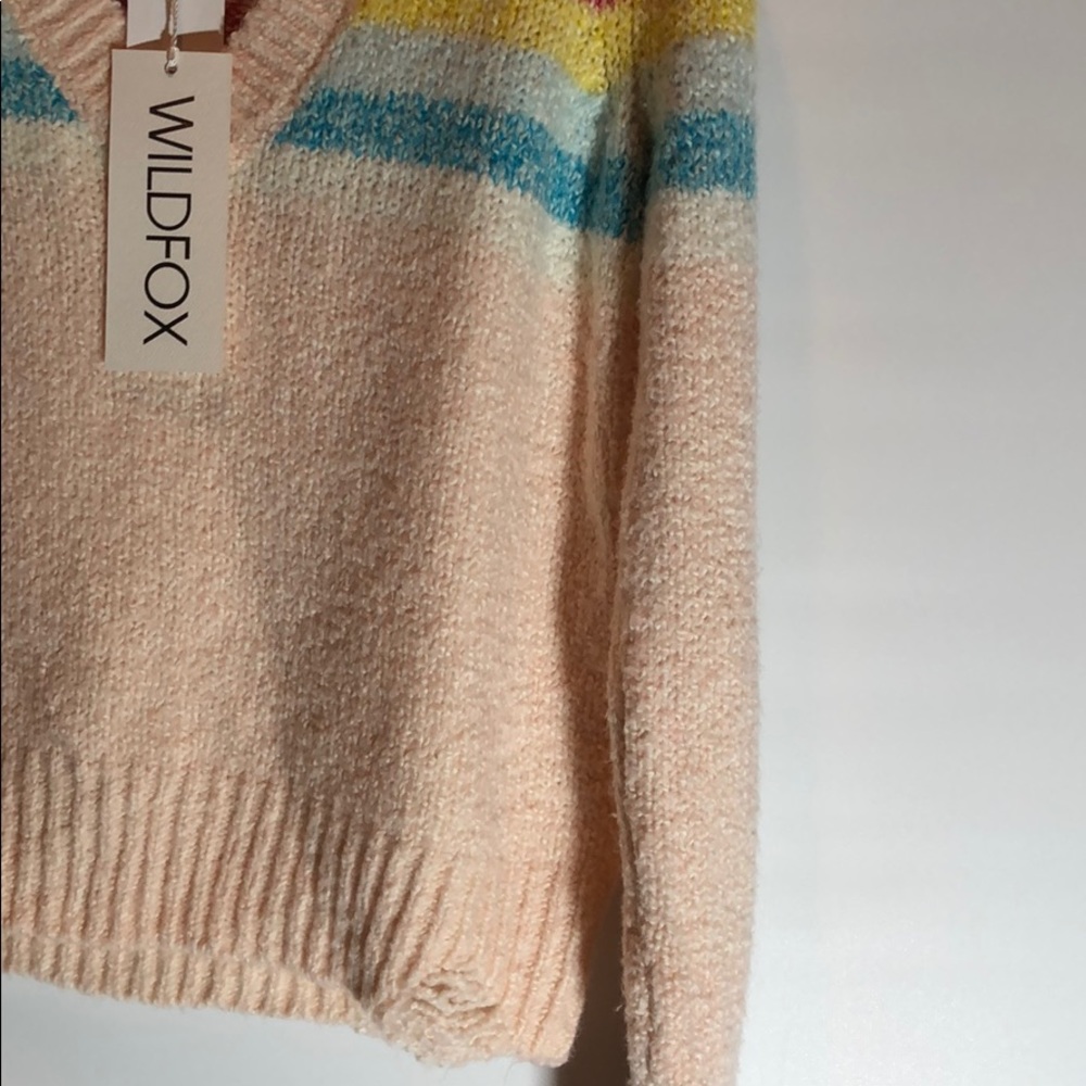 NWT WildFox Dreamer sweater long sleeves V-neck M - Picture 8 of 8